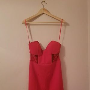 Red strapless dress, brand new never worn.